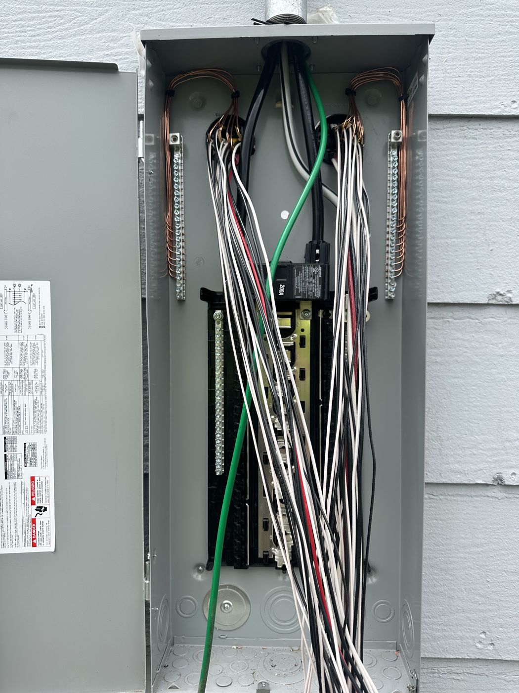 Outdoor panel, early in the job